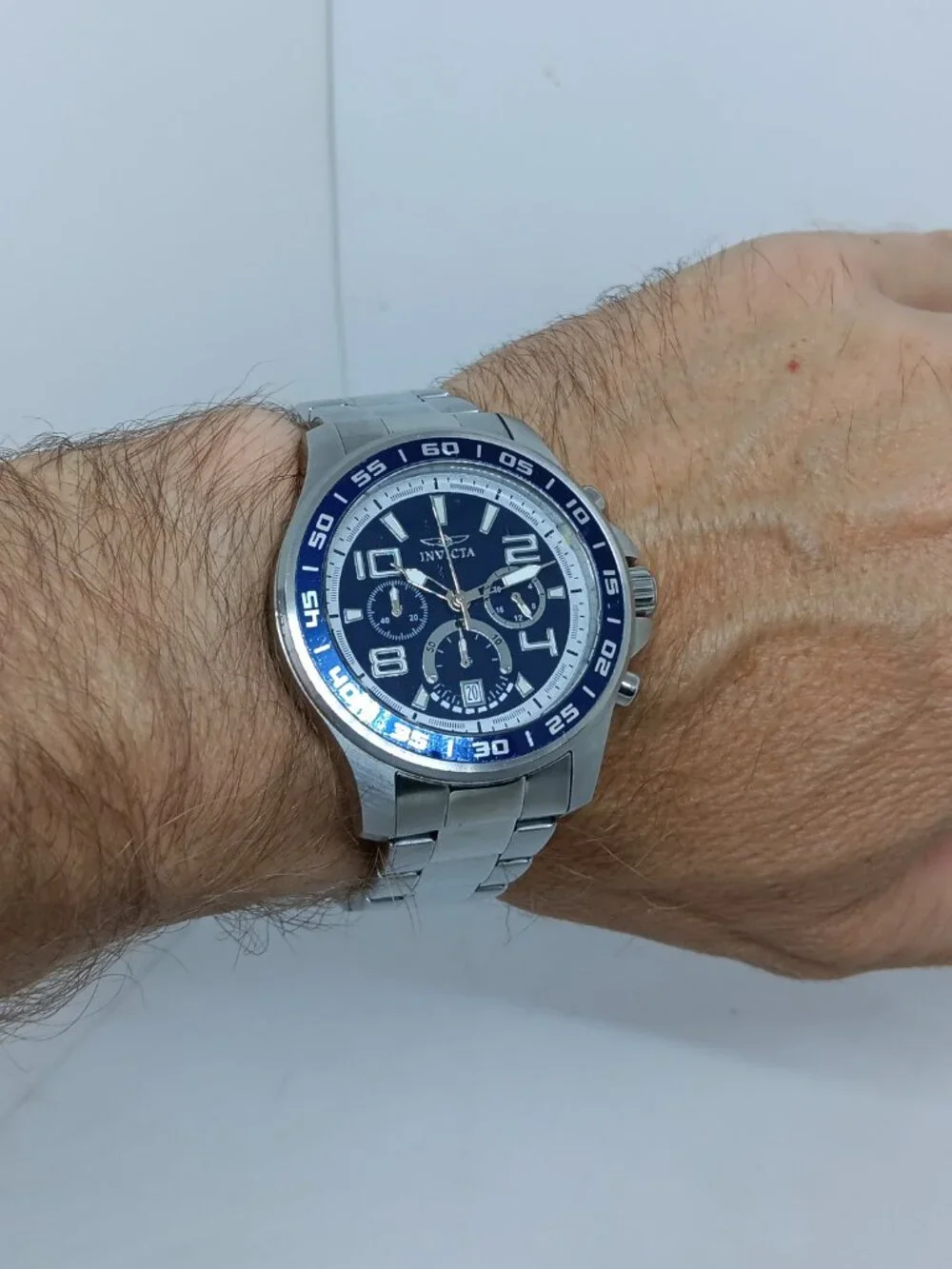 Invicta Specialty 14332 Men's 45mm Silver S/Steel Blue Dial Watch PLS READ